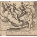 Scènes mythologiques. Semele foudroyée par Jupiter.