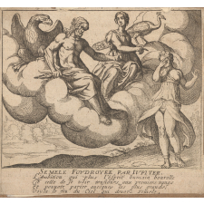 Scènes mythologiques. Semele foudroyée par Jupiter.