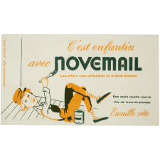 Buvard publicitaire. Novemail. Garçon couché.