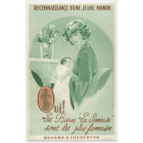 Buvard publicitaire. Les Bières La Semeuse. Reconnaissance d'une jeune maman.