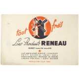 Buvard publicitaire. Tout frais, les Produits Reneau.