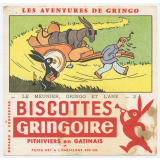 Buvard publicitaire. Biscottes Gringoire. Le meunier, Gringo et l'âne - n°2. 