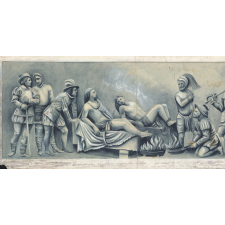 Suplicio de Cuauhtemoc, el ultimo emperator azteca.