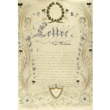 Modèle d'écriture. Lettre. 