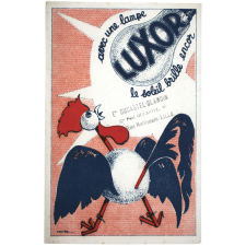 Buvard publicitaire. Avec une lampe Luxor, le soleil brille encor.