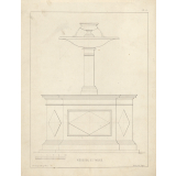 Piédestal et vasque. Modèle.