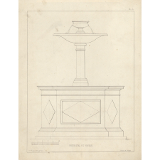 Piédestal et vasque. Modèle.