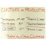 Culture et révolution - Théâtre du Vieux-Colombier.