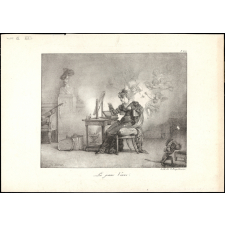 Fable de La Fontaine. . La jeune Veuve. Illustration.