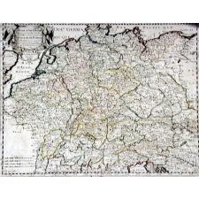 Empire d'Allemagne divisé en ses dix cercles, ces cercles en leurs principaux Etats. Royaume de Bohême et les Provinces qui en despendent.