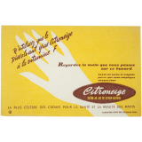 Buvard publicitaire. Citroneige. Crème au jus de citron naturel.