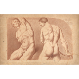 Modèle de dessin, étude de nu.