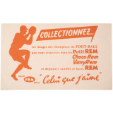 Buvard publicitaire. Biscuit Rem. Collectionnez...les images des champions du Foot-Ball.