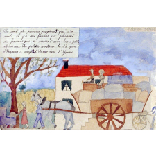 Scène d'exode dans l'Yonne.