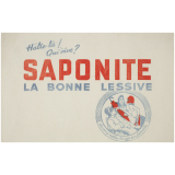 Buvard publicitaire. Saponite. Lavons notre linge en famille.