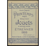 Grands magasins du Printemps, Paris. Catalogue spécial de jouets et articles divers pour étrennes 1903.