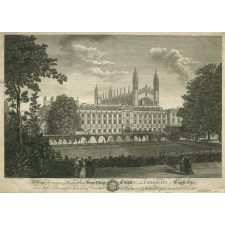 A View of the West front of Clare Hall, King's College Chapel & c., in the University of Cambridge.