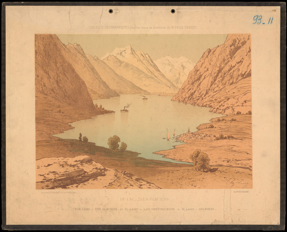 Tableaux géographiques : Le lac : Les glaciers