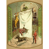Carte réclame. Compagnie Liebig. Numéro de clowns. 