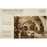 Buvard publicitaire. Intérieur de la chapelle des Baux. Séroglobine.