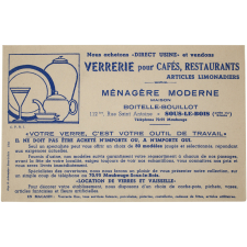 Buvard publicitaire. Ménagère moderne. Maison Boitelle-Bouillot.