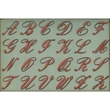 Alphabet calligraphié. 