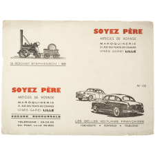 Buvard publicitaire. Soyez Père. La Rockett de Stephenson.