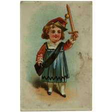 Cartes réclame. Epicerie Barron. Figures enfantines.
