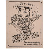 Buvard publicitaire. Moutarde Dessaux Fils. 