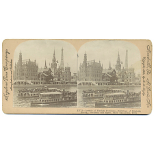 Avenue of Foreign Pavillons - Buildings of Belgium, Norway, Germany and Spain, Paris Exposition, 1900.