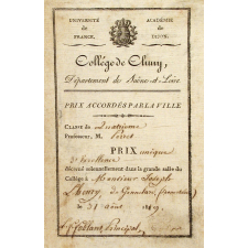 Ex-praemio . Collège de Cluny, département de Saône-et-Loire.