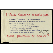 L'Ecole-Caserne n'existe pas… alors pourquoi en parler?