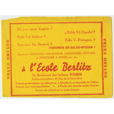 Buvard publicitaire. Ecole Berlitz.
