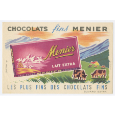 Buvard publicitaire. Chocolat Menier. Lait extra.