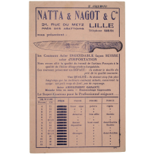 Buvard publicitaire. Natta & Nagot & Cie.