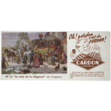 Buvard publicitaire. Chocolat Cardon. Le relai de diligence. 