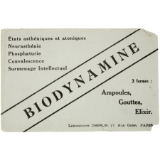 Buvard publicitaire. Biodynamine.