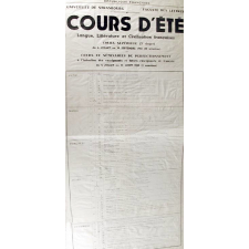 République Française - Université de Strasbourg, Faculté des Lettres. Cours d'Eté, Langue, Littérature et Civilisations Françaises.