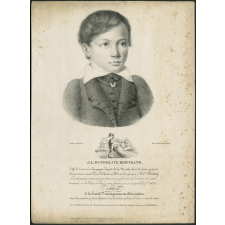 J. L. Hyppolite Bertrand, âgé de 11 ans, né à Longuyou, Département de la Moselle, élève de l'école gratuite élémentaire située place Saint Antoine, N° 5 et dirigée par Mr. Sacy.