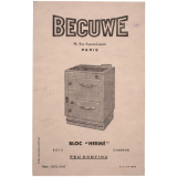 Buvard publicitaire. Becuwe. Bloc Hermé feu continu.