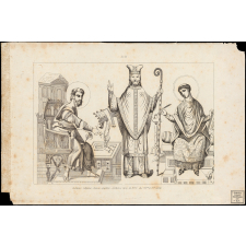 Costumes religieux, chaises, pupitres, écritoires tirés de MSS des VIIIe et IXe siècles.