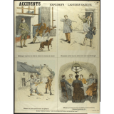 Tableau mural. Les accidents : les explosifs et les liquides gazeux. 