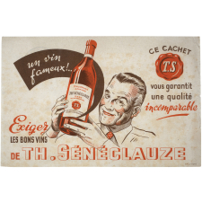 Buvard publicitaire. Les bons vins de Th. Sénéclauze.