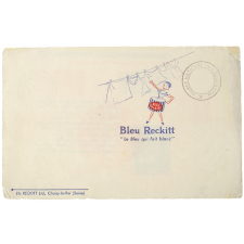 Buvard publicitaire. Bleu Reckitt - Le Bleu qui fait blanc.