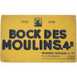 Buvard publicitaire. Bock des Moulins.