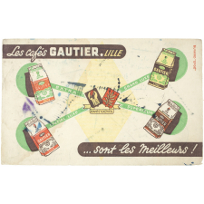 Buvard publicitaire. Cafés Gautier.