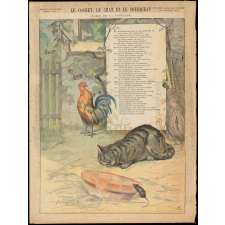 Le Cochet, le Chat et le Souriceau. (Fable de La Fontaine).