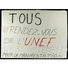 Tous au rendez-vous de l'UNEF pour la manifestation.