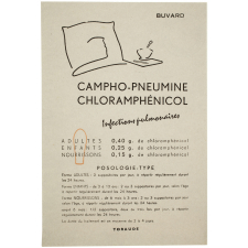 Buvard publicitaire. Campho-Pneumine Chloramphénicol.