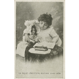 La leçon d'écriture. Ecrivez avec zèle.